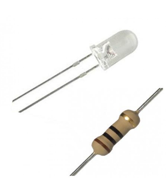 5mm IR infrared LED 940nm with resistor 5Vdc