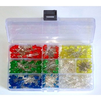 500pcs 3mm 5mm (Red Yellow Green Blue White) Round LEDs LED Assortment Kit