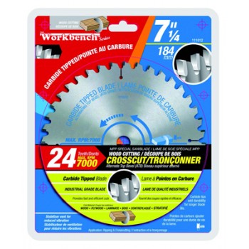 Saw Blade ATB Cross Cut 7 1/4in (184mm) 24T 7000RPM General Purpose