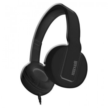 Maxell Solid Headphones with Built-In Microphone - Black