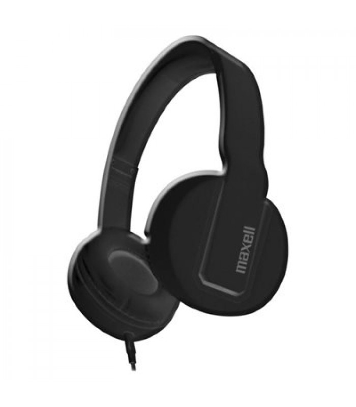 Maxell Solid Headphones with Built-In Microphone - Black