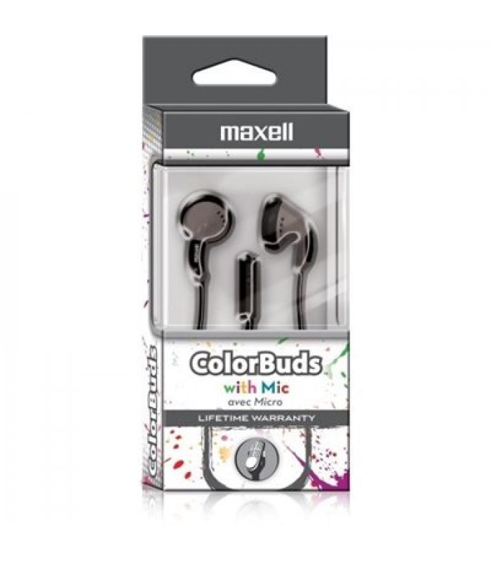 Maxell écouteur bouton de couleur Argent avec microphone - CBM-B5