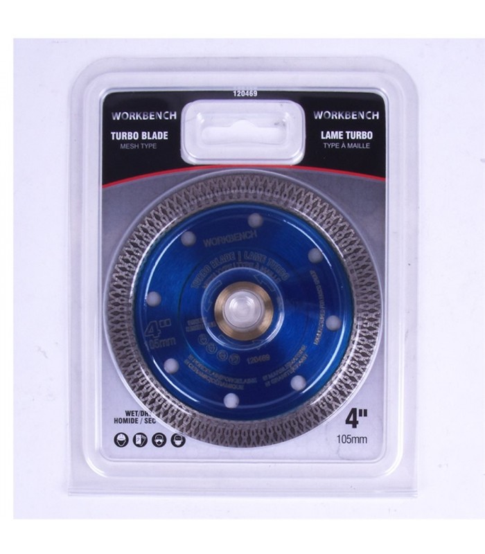 Tooltech Workbench Contractor Grade Mesh Rim Diamond Saw Blade Extra Turbo 4 in.