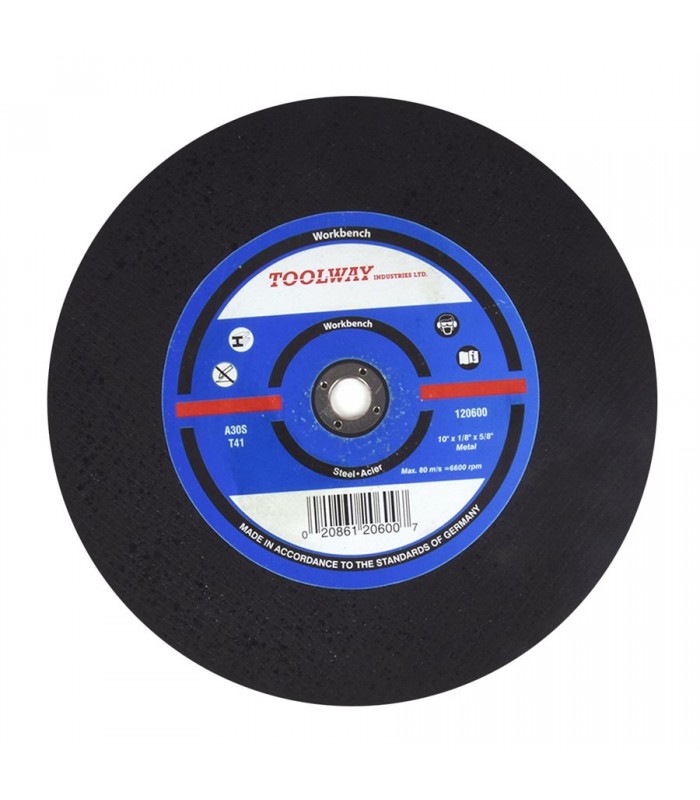 Toolway Cut-Off Wheel Abrasive 10in x 1/8in x 5/8- 7/8in Metal