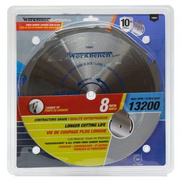 Lame de scie pour fibrociment 10 po x 8 dents (carbure)