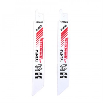 Workbench Reciprocating Saw Blade 6in 24T Bi Metal HSS 2/pk