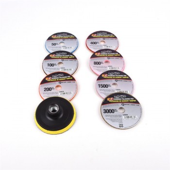 Pro-X-Tro Set of Flexible Pad Grinder Adapter and Polishing Pads - 8 pcs