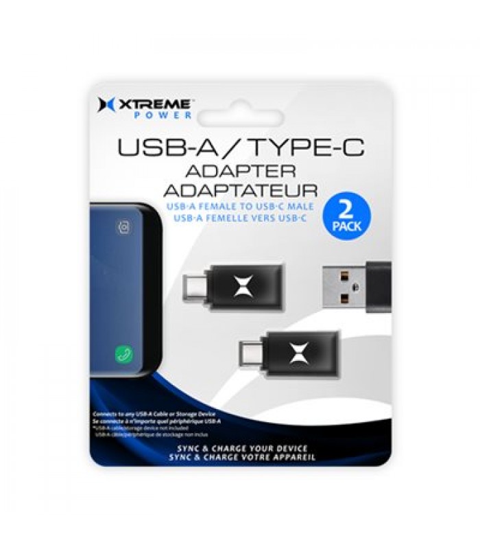 Xtreme USB-C to USB-A adapter - 2 pack