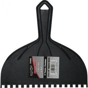 Écarteur de couteau à mastic 8 po ¼ po x ¼ po SQ Encoche Plastique