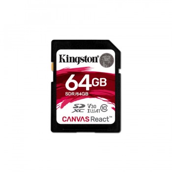 Kingston Canvas React 64Go UHS-I V30 SDHC