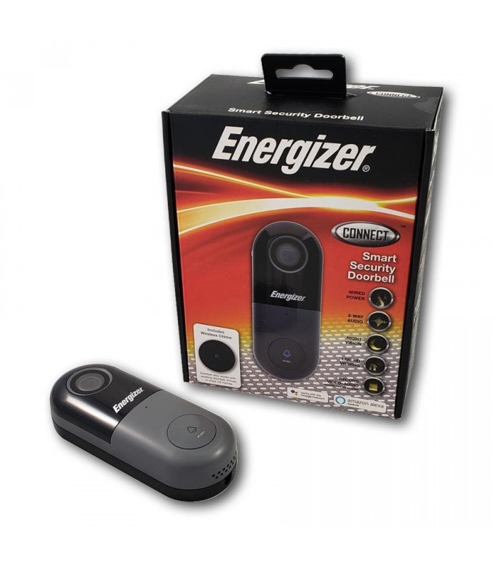 Energizer Smart Video Doorbell with Wireless Chime