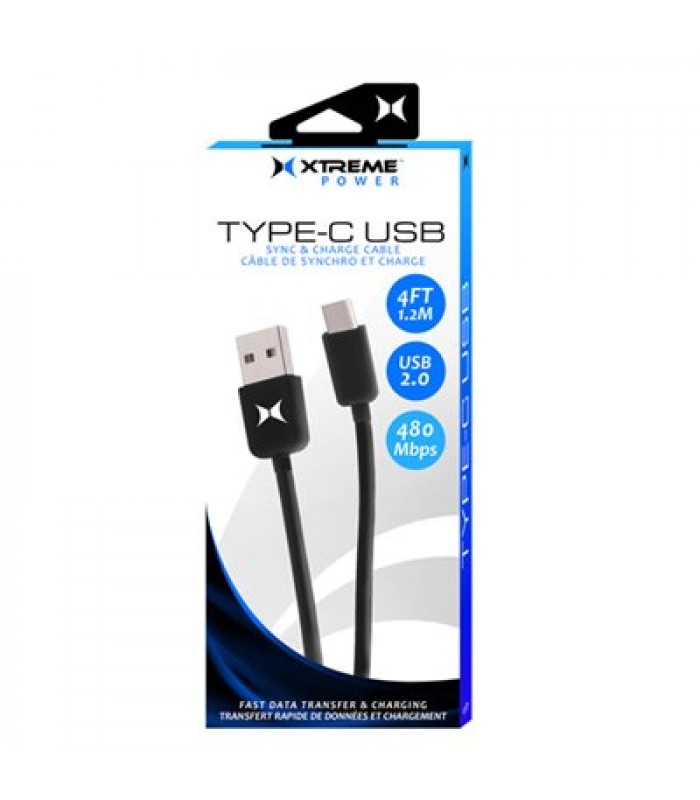 Xtreme Câble de synchronisation et de charge USB de 4 pieds de type C