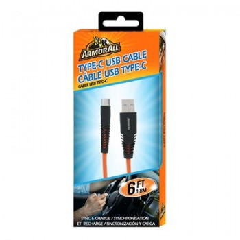 ArmorAll Câble USB TYPE-C Orange 1,8m