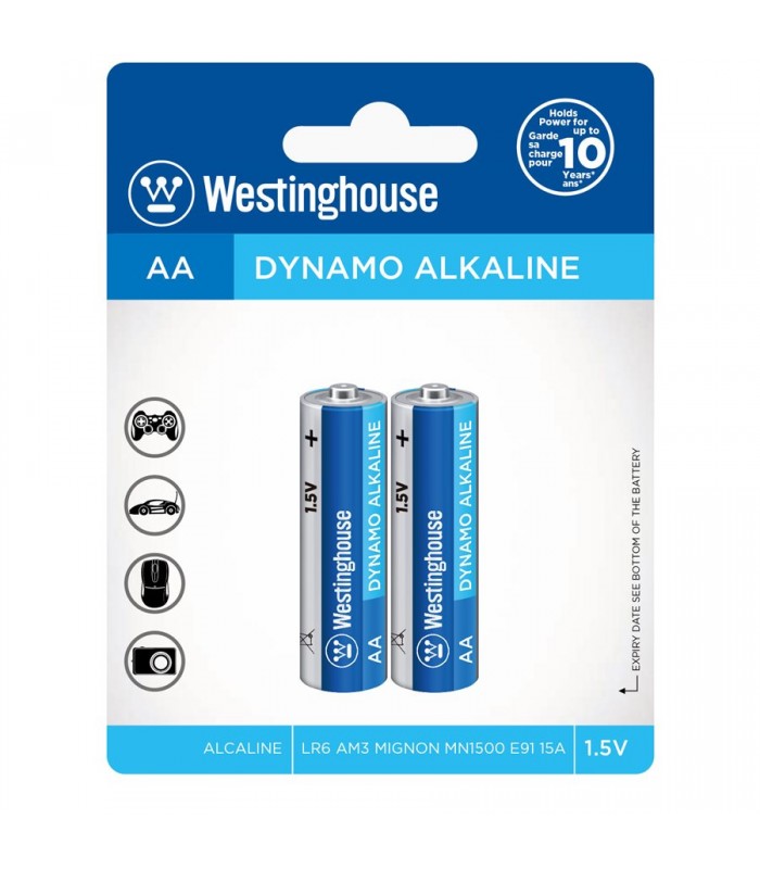 Westinghouse AA Dynamo Alkaline Battery - 2 Pack