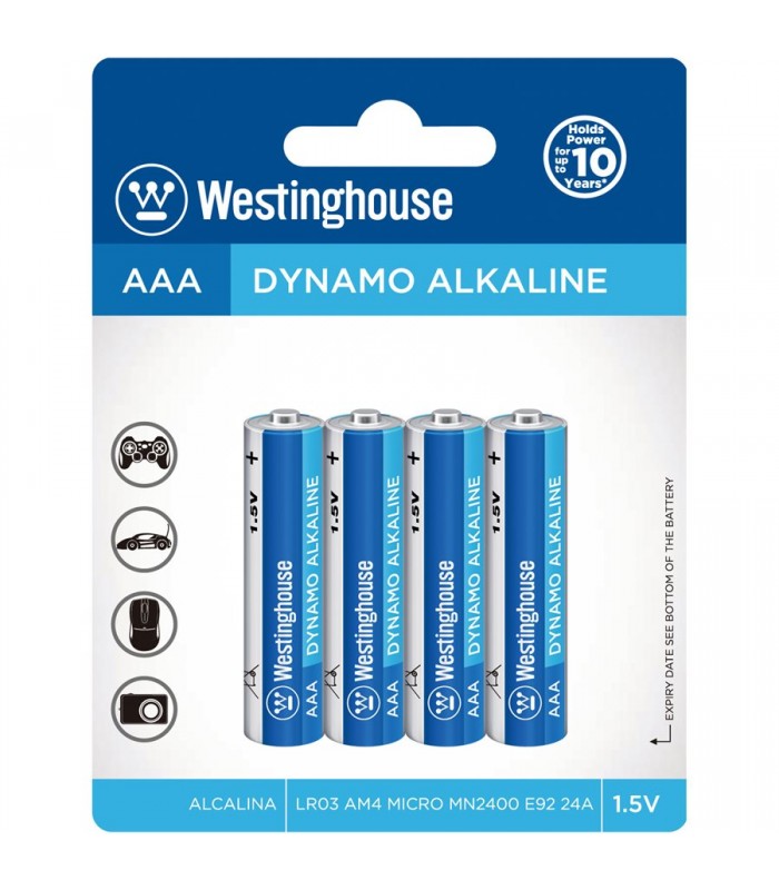 Westinghouse AAA Dynamo Alkaline Battery - 4 Pack