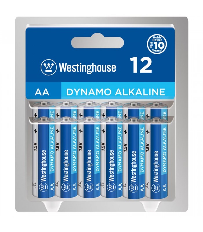Pile Dynamo Alcaline Westingjouse AA - Paquet de 12