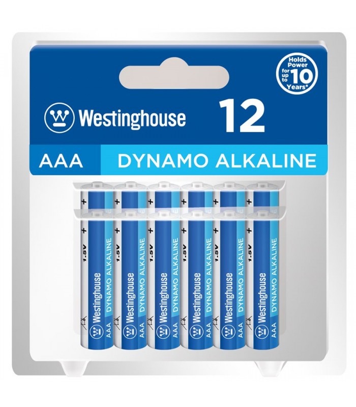 Pile Dynamo Alcaline Westingjouse AAA - Paquet de 12
