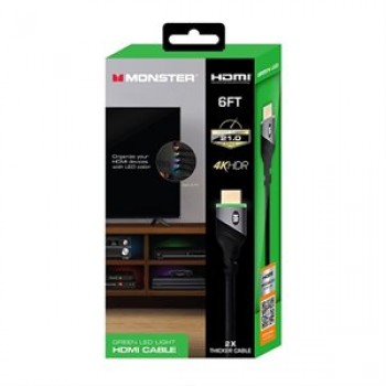 Monster 1,8m HDMI DEL Vert Haute Vitesse 4K 