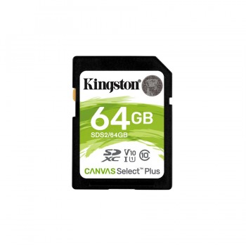 Kingston Canvas Select Plus 64GB SDHC Class 10 UHS-I Flash Card