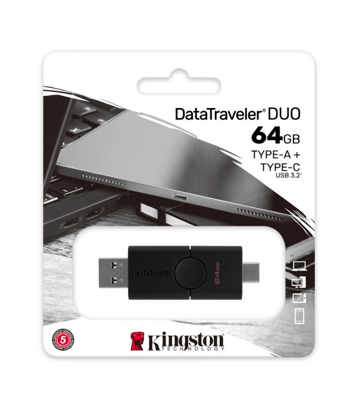 Kingston 64GB DataTraveler Duo USB 3.2 Gen1 plus Type-C