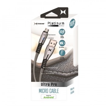 Xtreme Premium 10ft Micro USB Sync and Charge Cable Silver
