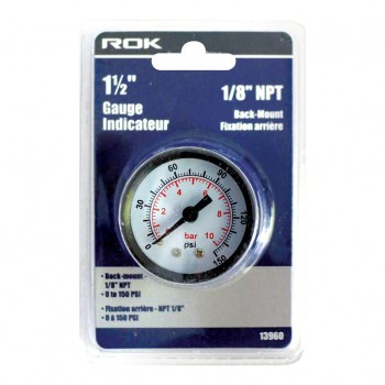 Indicateur 1-1/2 po. 150 PSI de ROK