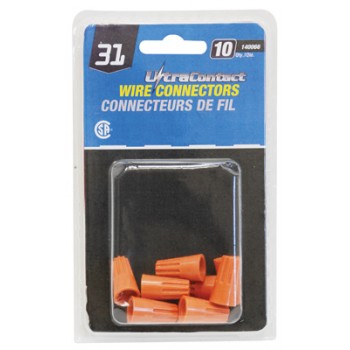 Toolway Twist On wire connectors #31 Orange - Pack of 10