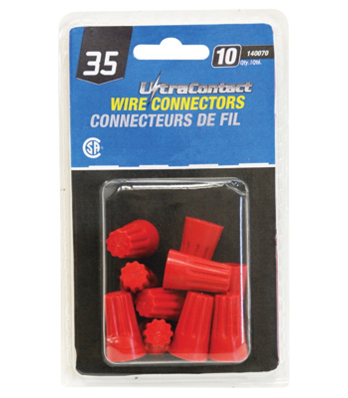 Toolway Twist On wire connectors #35 Red - Pack of 10