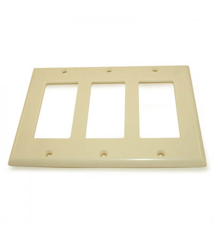 Toolway 3-Gang White Decorator Wall Plate - Ivory