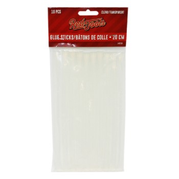 RedTools Bâtonnets de colle - 8'' - Transparent - Paquet de 10