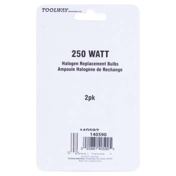 Ampoule Halogène 120V 250 Watts T3 78mm de Toolway - Paquet de 2