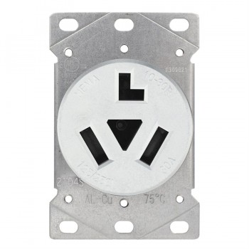 Toolway Dryer Receptacle 3 Pole 3 Wire White