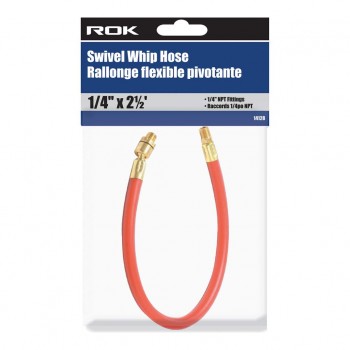 ROK 1/4" X 2-1/2 Ft Swivel Whip Hose