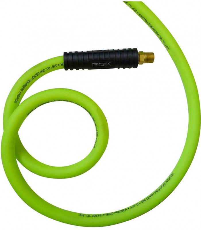 ROK 1/4 x 50 Ft FLEXINATOR Hybrid Air Hose Green