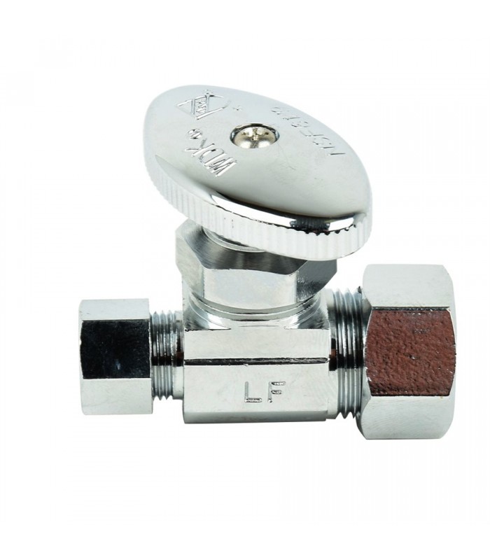 StreamWay Sweat Multi Turn Straight Stop Valve 5/8 in. Copper x 3/8 in. Od