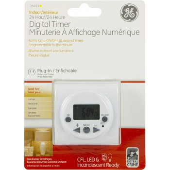 GE 15453 Polarized 24-Hour Indoor Programmable Digital Timer
