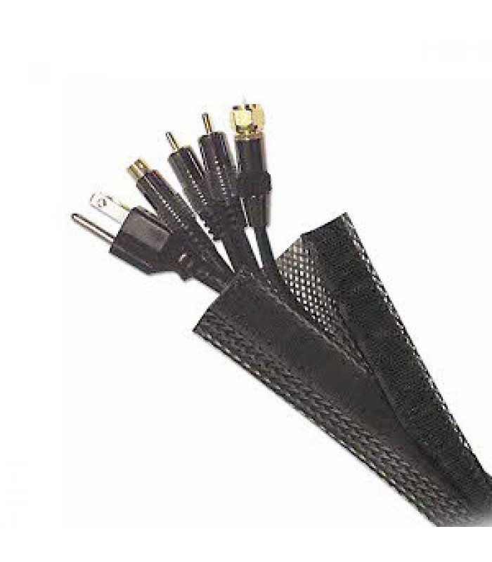 RedTools Expandable Sleeving With Velcro - 10m - Black