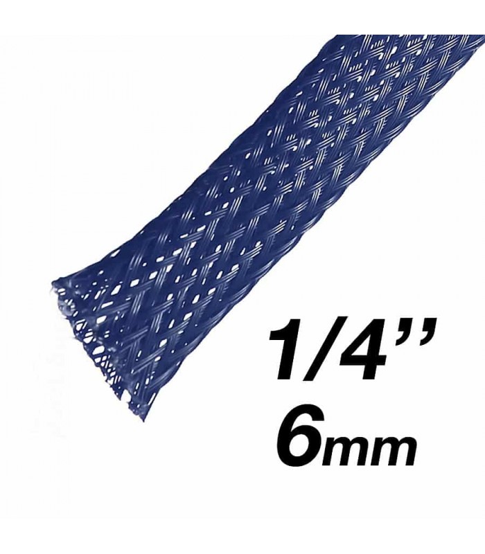 RedLink Expandable Braided Sleeving - 6mm (1/4) Diameter - 10m- Blue