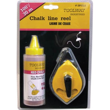 Fat-Pat Chalk Line Reel with refill 100ft/30m