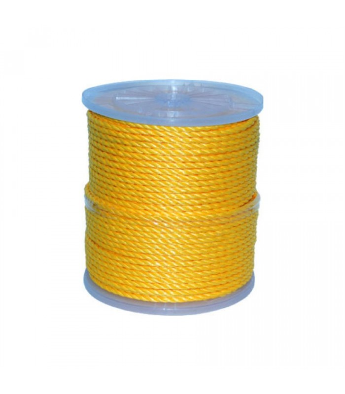 Corde en polypropylène torsadé jaune 3/4 po x 125 pi. de Toolway