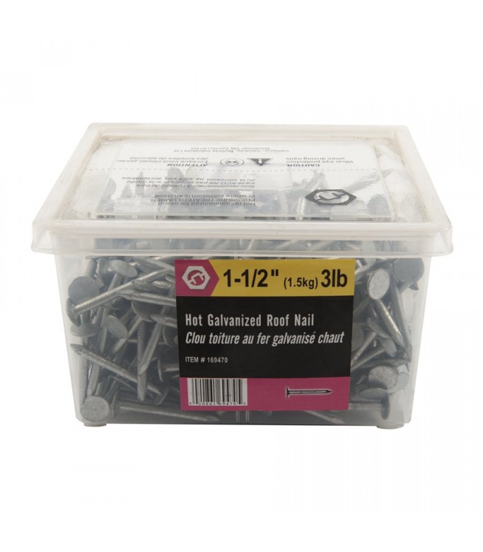 Roofing Nail Galv 1 ½in 3lbs (1.5kg)/pk