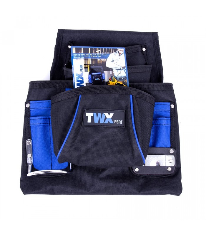 TWXpert Nylon 10 Pocket Tool Bag with Hammer Holder