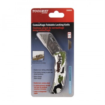 Couteau pliant de verrouillage camo de Toolway