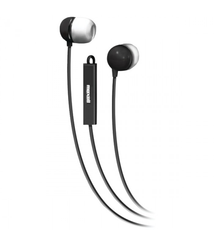 Maxell Stereo In-Ear Earbuds With Microphone & Remote (Black)