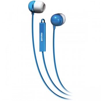 Maxell Stereo In-Ear Earbuds With Microphone & Remote (Blue)