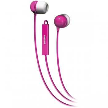 Maxell Stereo In-Ear Earbuds With Microphone & Remote (Pink)