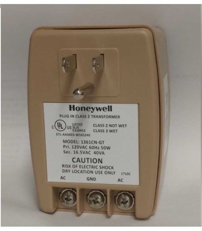 Transformateur mural 16.5VAC, 40VA de Honeywell