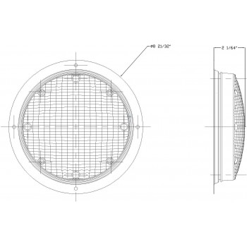 RV LED Surface Mount Scare Light with Mounting Gasket (White)