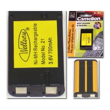 Pile Wellson pour téléphone sans fils rechargeable 3.6V 700mAh