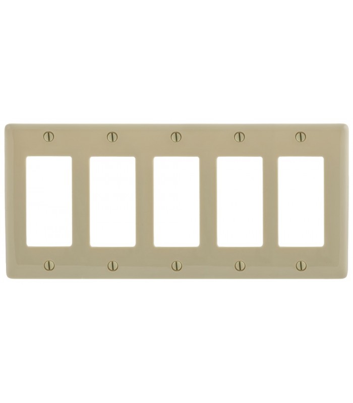 5-Gang Ivory Decorator Wall Plate